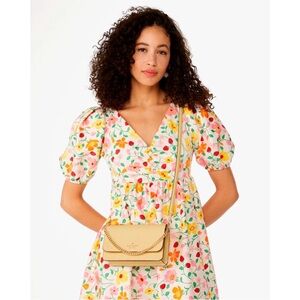 Kate Spade Floral Yellow Crossbody Bag